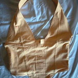 Peach halter top‎